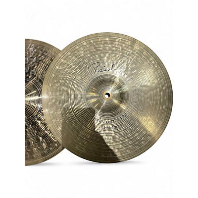 Used Paiste 14in Signature Dark Crisp Hi Hat Pair Cymbal