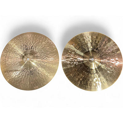 Used Paiste 14in Signature Hi Hats Sound Edge Top and Power Bottom Cymbal