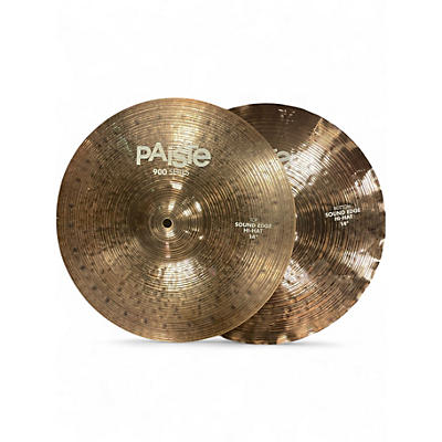 Used Paiste 14in Sound Edge Hi Hat Pair Cymbal