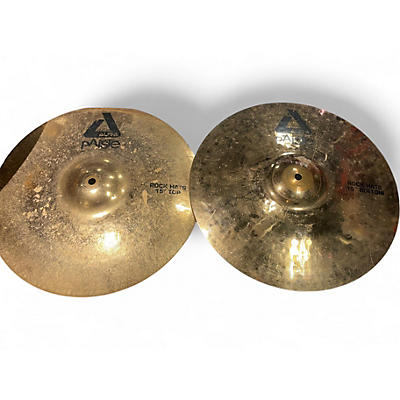 Used Paiste 15in Alpha Rock Hi Hat Pair Brilliant Cymbal