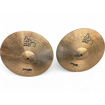 Used Paiste 15in Alpha Sound Edge Hi Hat Pair Cymbal
