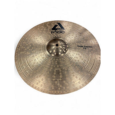 Used Paiste 16in Alpha Thin Crash Cymbal