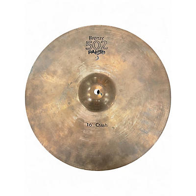 Used Paiste 16in Bronze 502 Crash Cymbal