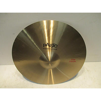 Paiste Used Paiste 16in Formula 602 Thin Crash Cymbal