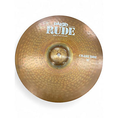 Used Paiste 16in Rude Classic Crash Ride Cymbal