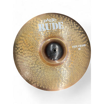 Paiste Used Paiste 16in Rude Classic Thin Crash Cymbal