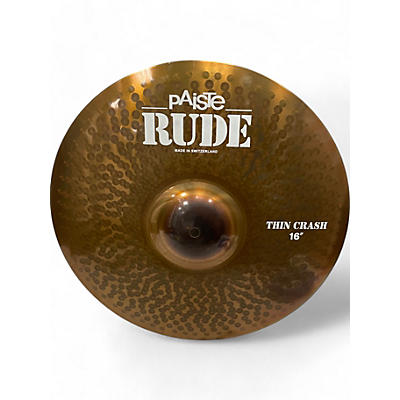 Paiste Used Paiste 16in Rude Thin Crash Cymbal