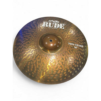 Used Paiste 16in Rude Thin Crash Cymbal