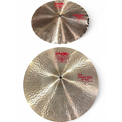 Used Paiste 17in 2002 sound edge  hihat  pair Cymbal