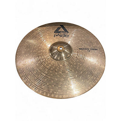 Used Paiste 18in Alpha Medium Crash Brilliant Cymbal