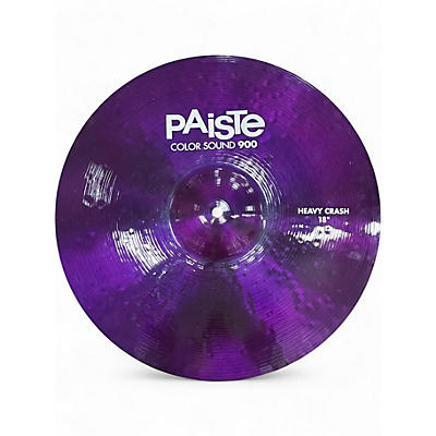 Used Paiste 18in Colorsound Series 900 Purple Heavy Crash Cymbal