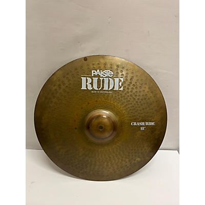 Used Paiste 18in Rude Classic Crash Ride Cymbal