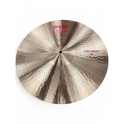 Used Paiste 19in 2002 Thin Crash Cymbal