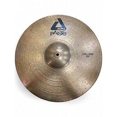 Used Paiste 20in ALPHA FULL RIDE Cymbal