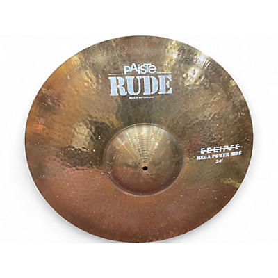 Used Paiste 24in RUDE Mega Power Ride "Eclipse" Cymbal