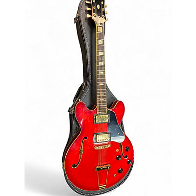 Used Pan PH35 Trans Red Hollow Body Electric Guitar