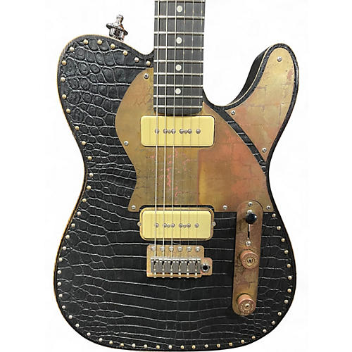 Used Paoletti Guitars Nancy 2P90 Leather Solid Body Electric Guitar Leather