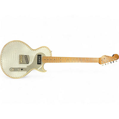 Paoletti Guitars Used Paoletti Guitars Richard Fortus Signature #2 White Leather and Lacquer Solid Body Electric Guitar