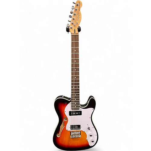 Used Partlecaster T style 3 Color Sunburst Hollow Body Electric Guitar 3 Color Sunburst