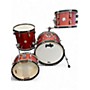 Used Pdp  4 Piece CONCEPT Satin Red Drum Kit Satin Red