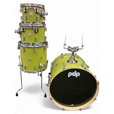 Used Pdp 4 Piece Concept Series Maple 4pc Fusion Shell Pack Satin Oli SATIN OLIVE Drum Kit