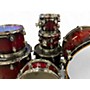 Used Pdp 7 Piece ALL-MAPLE X7 SERIES RUBY RED SPARKLE Drum Kit RUBY RED SPARKLE