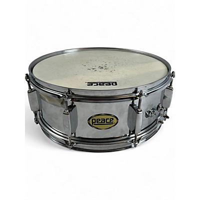 Used Peace 14X5 Snare Silver Drum