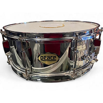 Used Peace 14in Steel Snare Chrome Drum