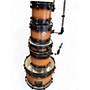 Used Peace 5 Piece 5 PEICE Tobacco Drum Kit Tobacco