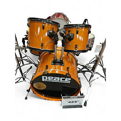 Used Peace 5 Piece DEMOLITIAN MAHOGANY DRUM KIT Natural Drum Kit