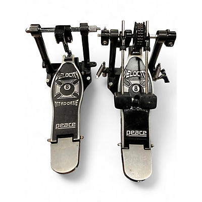 Used Peace Velocity Nitro-Drive Double Pedal Double Bass Drum Pedal