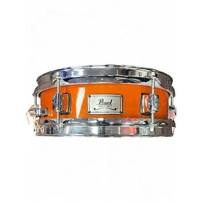 Used Pearl 10X4 Power Piccolo Snare Orange Drum
