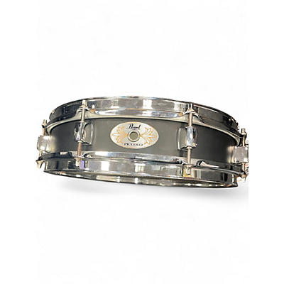 Used Pearl 13X3 PICCOLO STEEL SNARE DRUM Black Drum