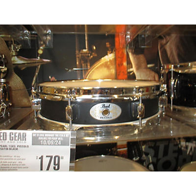 Pearl Used Pearl 13X3  Piccolo Drum Satin Black