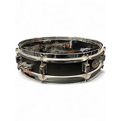 Used Pearl 13in PICCOLO STEEL SNARE Metallic Black Drum