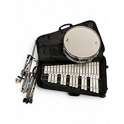 Used Pearl 13in Snare and Bell Kit Silver Drum