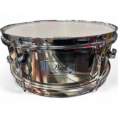 Used Pearl 13in Steel Shell Snare Chrome Drum