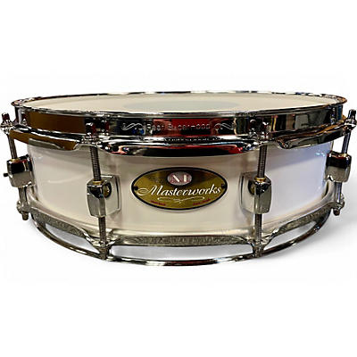 Used Pearl 14X4 Masterworks 20 Ply Snare White Laquer Drum