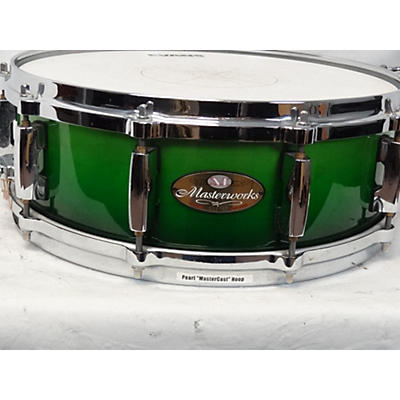 Pearl Used Pearl 14X4.5 Masterworks Custom Snare Drum Emerald Fade