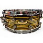 Used Pearl 14X5 Masterworks Carbon Fiber Over Maple Snare Gold Swirl on Black Carbon Drum Gold Swirl on Black Carbon 210