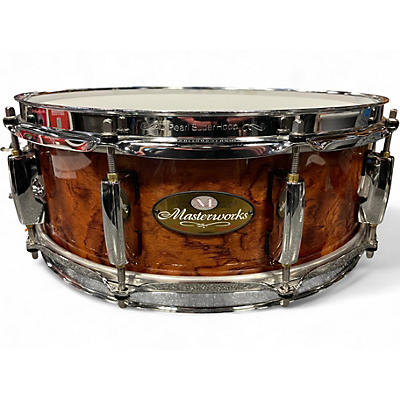 Used Pearl 14X5 Masterworks Snare Maple/Gum/Bubinga Hybrid Drum