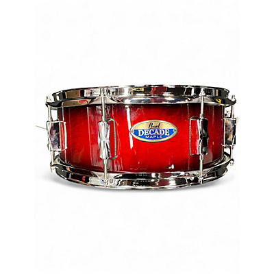 Used Pearl 14X5.5 DECADE MAPLE RED BURST Drum