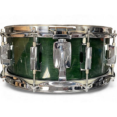 Used Pearl 14X5.5 Masters Studio Snare Green Drum