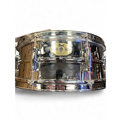 Used Pearl 14X5.5 Steel Shell Mirror Chrome Drum