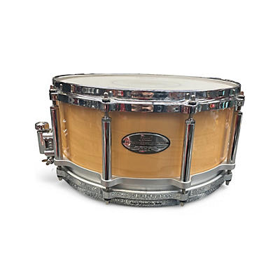 Used Pearl 14X6.5 Free Floating Snare Natural Drum