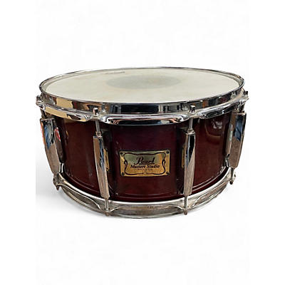 Used Pearl 14X6.5 Masters Studio Birch Snare Cherry Stain Drum