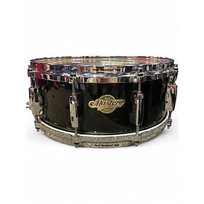 Used Pearl 14X6.5 Masters Studio Snare Black Drum