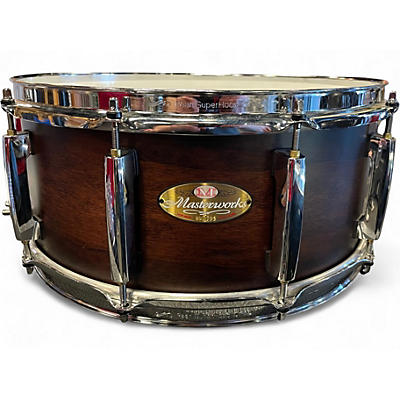 Used Pearl 14X6.5 Masterworks Birch/Carbon Fiber Barnwood Brown Drum