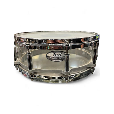 Used Pearl 14in Crystal Beat Free Floating Snare Clear Drum
