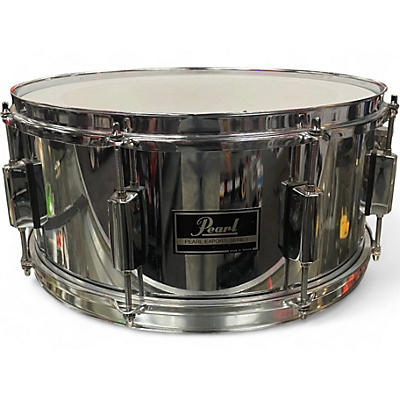 Used Pearl 14in Export Series steel snare steel Drum